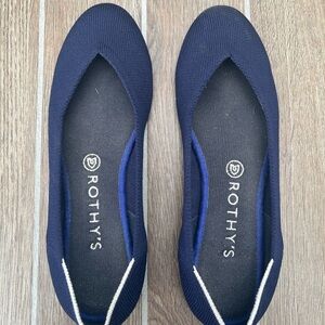 Rothy's Blue Flats Size 9 with Minimalist Design